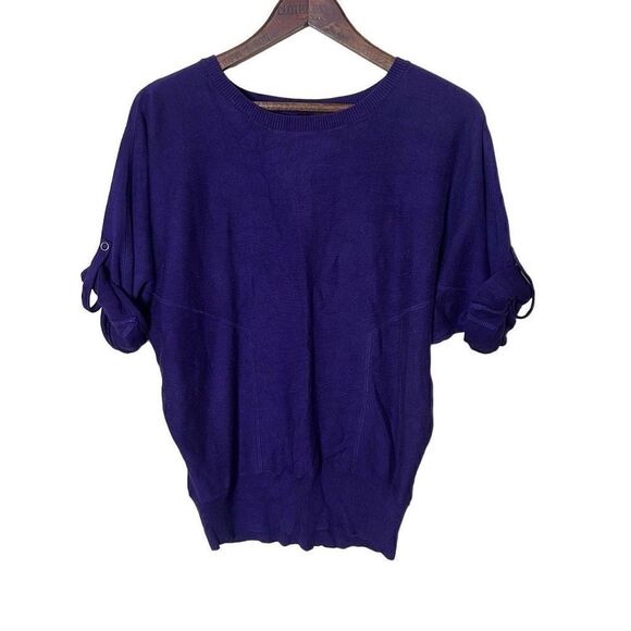 Willi Smith Cotton Blend Cuffed Sleeve Sweater - Picture 1 of 7